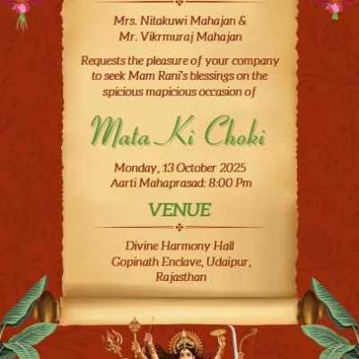 https://www.craftyartapp.com/mata-ki-chowki-invitation/templates Profile Picture