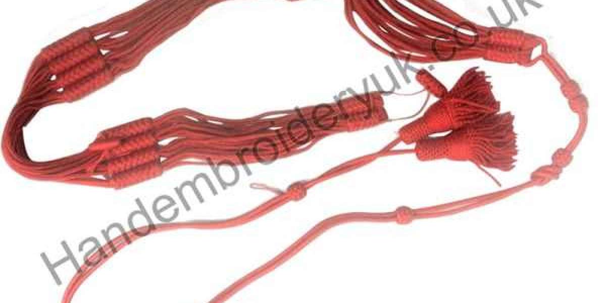 Orange Silk Hussar Barrel Ceremonial Cord With Tassels — A Beautiful Piece of Tradition